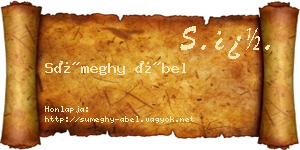 Sümeghy Ábel névjegykártya