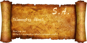 Sümeghy Ábel névjegykártya